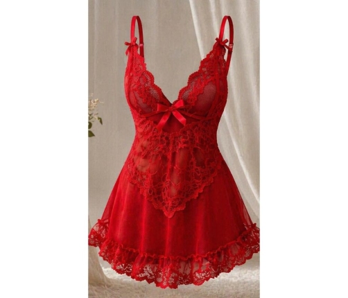 LIVCO CORSETTI FASHION - NUIT SET T-SHIRT + RED PANTY 2028 S/M