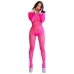 CHILIROSE - CR 4894 NEON PINK MESH BODYSTOCKING S/M