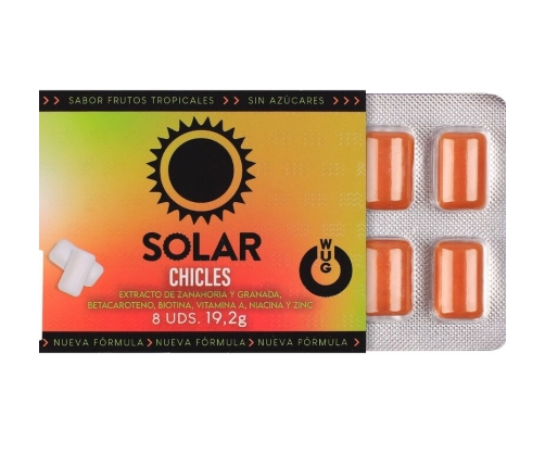 WUG SOLAR - FUNCTIONAL VITAMIN & ZINC TROPICAL FRUITS FLAVOUR GUM BLISTER 8 PCS
