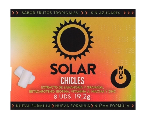 WUG SOLAR - FUNCTIONAL VITAMIN & ZINC TROPICAL FRUITS FLAVOUR GUM BLISTER 8 PCS