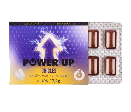 WUG POWER UP – FUNCTIONAL CAFFEINE & MATE COFFEE FLAVOUR GUM BLISTER 8 PCS