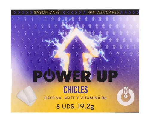 WUG POWER UP – FUNCTIONAL CAFFEINE & MATE COFFEE FLAVOUR GUM BLISTER 8 PCS