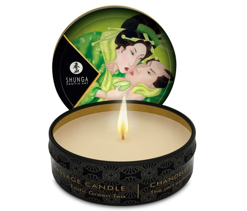 SHUNGA - MINI CARESS BY CANDELIGHT MASSAGE CANDLE T GREEN 30 ML