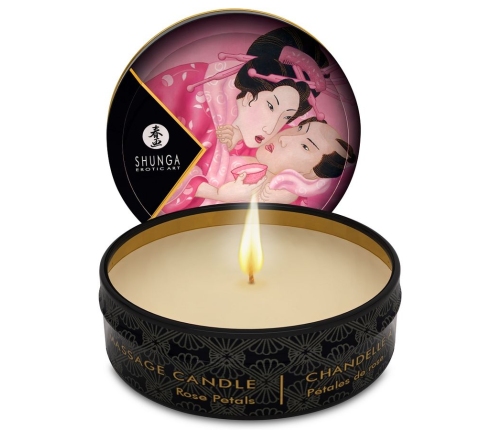 SHUNGA - MINI CARESS BY CANDELIGHT ROSES MASSAGE CANDLE 30 ML