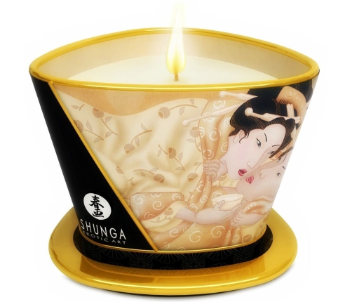 SHUNGA - MINI CARESS BY CANDELIGHT VANILLA MASSAGE CANDLE 170 ML