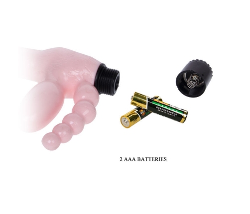 BAILE - ARNÉS SIN CUERDA TPR CON VIBRACIÓN Y ESTIMULACION ANAL 25.4 CM