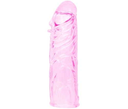 BAILE - FUNDA ROSA PENE SILICONA ESTIMULANTE 13 CM
