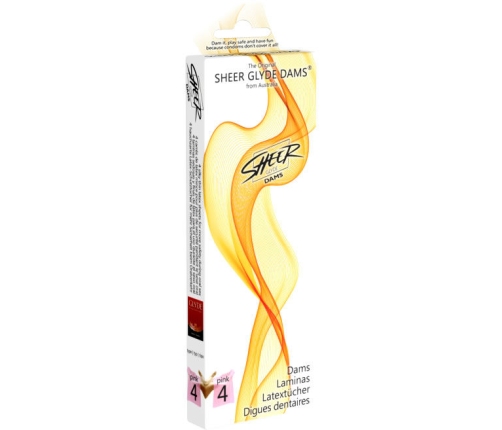 SHEER GLYDE - DAMS LAMINAS LATEX ORAL SEX STRAWBERRY