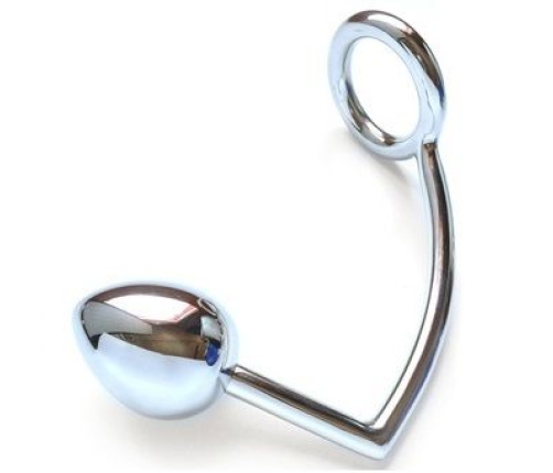 METAL HARD - RING WITH ANAL HOOK 50MM
