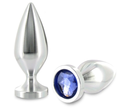 METAL HARD - ANAL PLUG ALIMINUM CRYSTAL COLOR MEDIUM 8.89CM