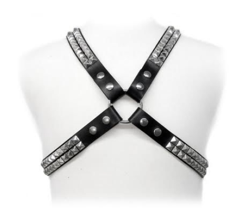 LEATHER BODY - PYRAMID STUD HARNESS