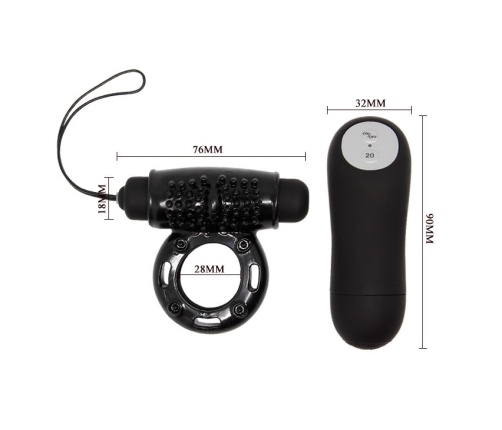 BAILE - ANILLO CONTROL REMOTO NEGRO 20V