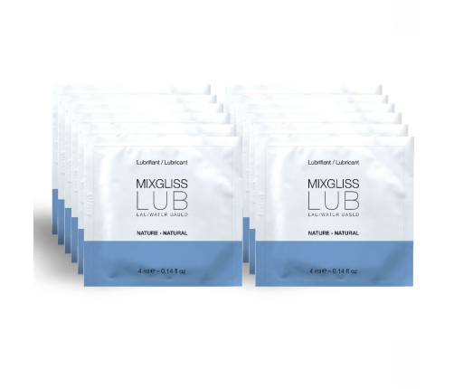 MIXGLISS - NATURAL WATER-BASED LUBRICANT 12 SINGLE DOSE 4 ML