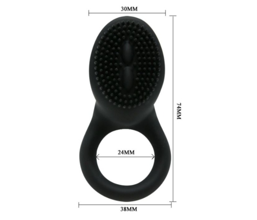 PRETTY LOVE - COBRA VIBRATOR RING BLACK