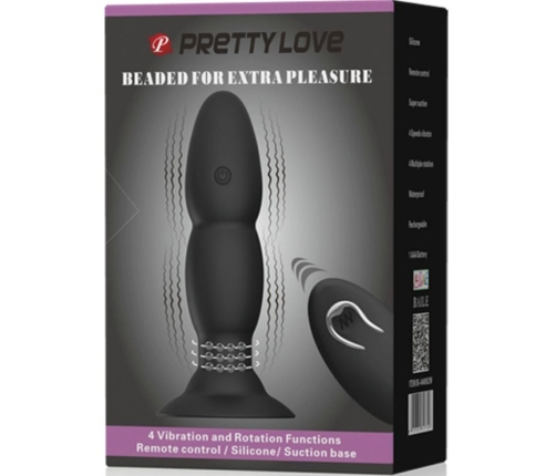 PRETTY LOVE - PLUG VIBRADOR Y ROTACIÓN POR CONTROL REMOTO