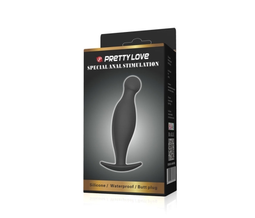 PRETTY LOVE - PLUG ANAL SILICONA 11.7 CM NEGRO