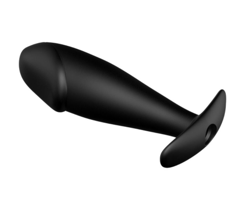 PRETTY LOVE - PLUG ANAL SILICONA FORMA PENE Y 12 MODOS VIBRACIÓN NEGRO
