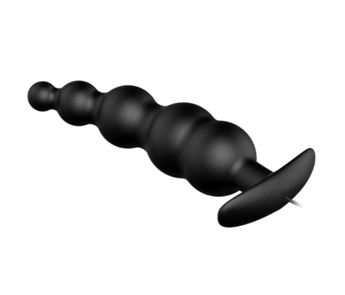 PRETTY LOVE - ANAL PLUG SILICONE EXTRA STIMULATION AND 12 VIBRATION MODES BLACK REMOTE CONTROL