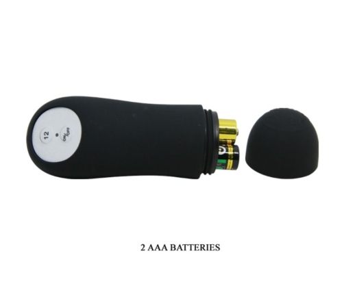 PRETTY LOVE - ANAL PLUG SILICONE EXTRA STIMULATION AND 12 VIBRATION MODES BLACK REMOTE CONTROL