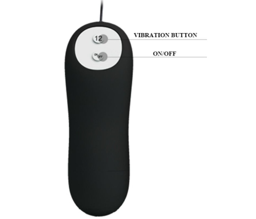 PRETTY LOVE - ANAL PLUG ANCHOR FORM SILICONE 12 VIBRATION MODES BLACK