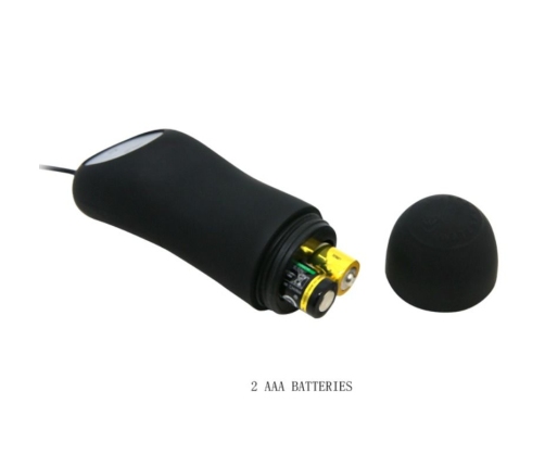 PRETTY LOVE - PLUG ANAL SILICONA 12 MODOS VIBRACIÓN NEGRO