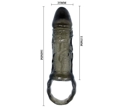BAILE - FUNDA EXTENSORA PENE CON STRAP PARA TESTÍCULOS 11.5 CM