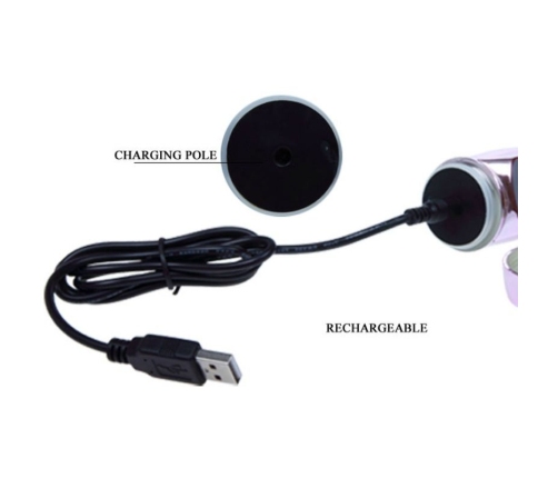 BAILE - RECHARGEABLE VIBRATOR WITH ROTATION AND THROBBING BUTTERF STIMULATOR