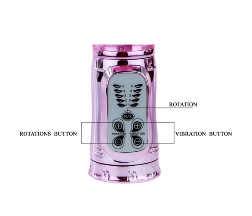 BAILE - RECHARGEABLE VIBRATOR WITH ROTATION AND THROBBING BUTTERF STIMULATOR