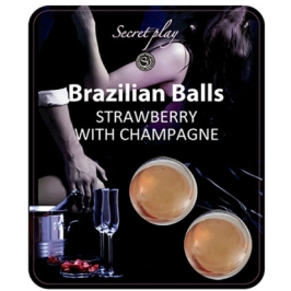 SECRETPLAY - STRAWBERRY AND CHAMPAGNE BRAZILIAN BALLS SET SECRETPLAY - STRAWBERRY AND CHAMPAGNE BRAZILIAN BALLS SET
