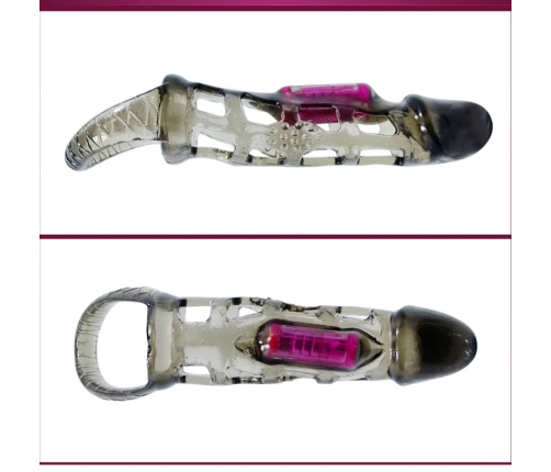 BAILE - PENIS EXTENSION SLEEVE WITH VIBRATION AND STRAP 13.5 CM
