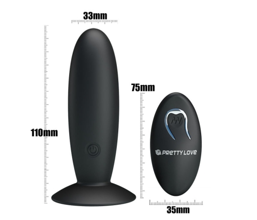 PRETTY LOVE - PLUG ANAL RECARGABLE CON VIBRACIÓN Y MANDO