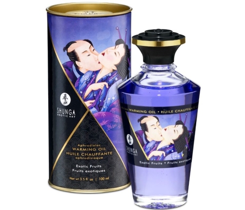 SHUNGA - HEAT EFFECT MASSAGE OIL EXOTIC FRUITS FLAVOR 100 ML