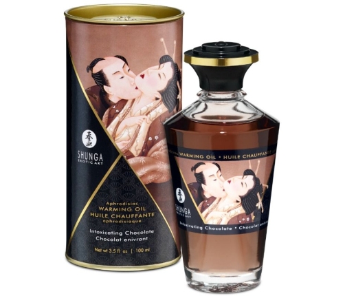 SHUNGA - MASSAGE OIL WITH HEAT EFFECT INTENSE CHOCOLATE FLAVOR 100 ML