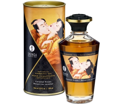 SHUNGA - MASSAGE OIL WITH HEAT EFFECT CARAMEL FLAVOR 100 ML