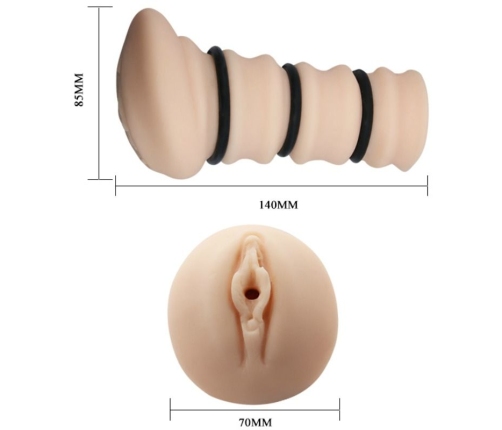 CRAZY BULL - MASTURBADOR WITH RINGS VAGINA MODEL 2