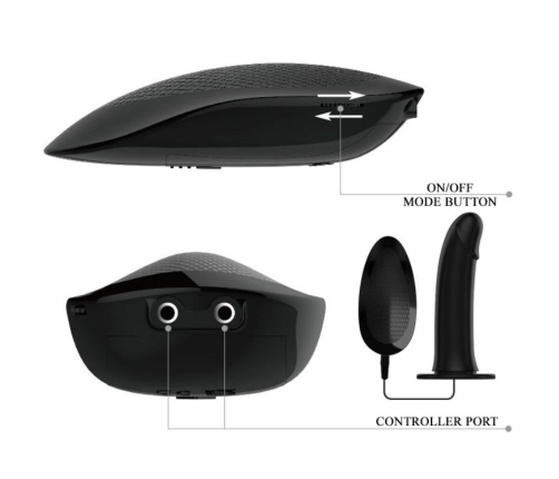 PRETTY LOVE - VITO STRAP ON CON DILDO HUECO Y VIBRACIÓN 17.3 CM