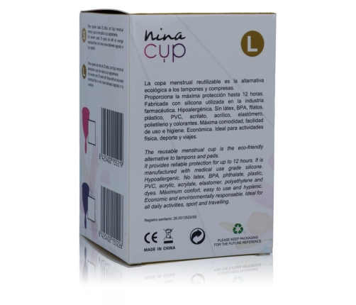 NINA KIKÍ - MENSTRUAL CUP PINK - SIZE L