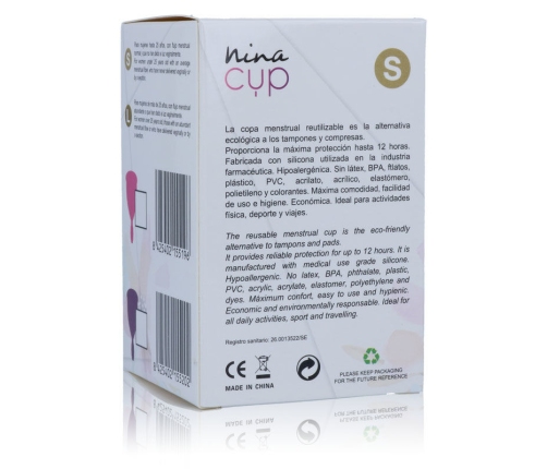 NINA KIKÍ - MENSTRUAL CUP PINK - SIZE S