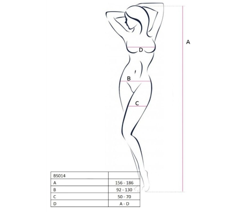 PASSION - WOMAN BS014 RED BODYSTOCKING ONE SIZE