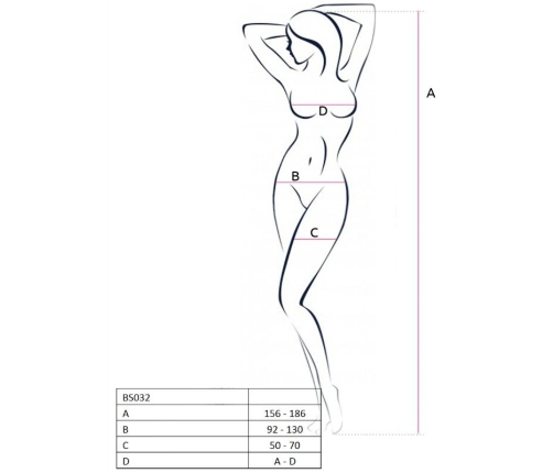 PASSION - WOMAN BS032 RED BODYSTOCKING ONE SIZE