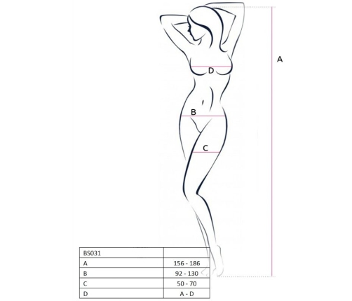 PASSION - WOMAN BS031 RED BODYSTOCKING ONE SIZE