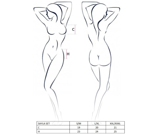 PASSION - WOMAN SAYLA SET BLACK SIZE S/M