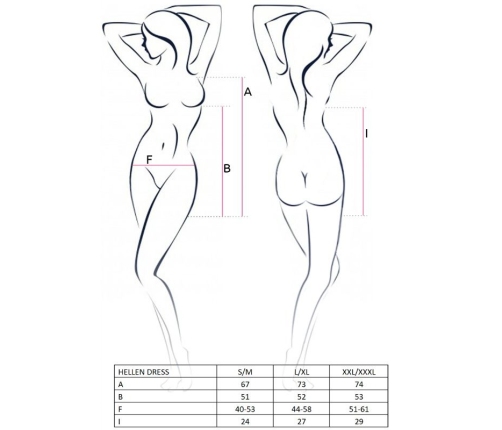 PASSION - WOMAN HELLEN DRESS AND THONG SIZE L/XL