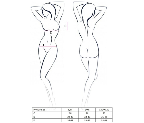 PASSION - WOMAN PAULINE SET 3 PIECES SIZE L/XL