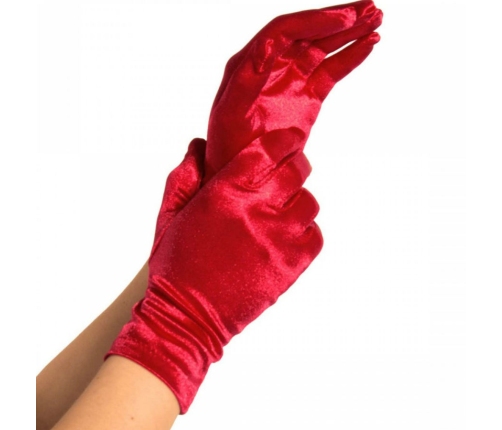 LEG AVENUE - SATIN GLOVES RED