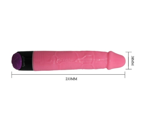 BAILE - COLORFUL SEX REALISTIC VIBRATOR PINK 23 CM