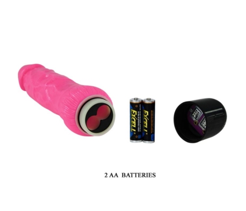BAILE - COLORFUL SEX REALISTIC VIBRATOR PINK 24 CM