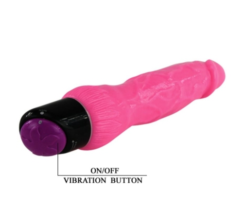 BAILE - COLORFUL SEX REALISTIC VIBRATOR PINK 24 CM