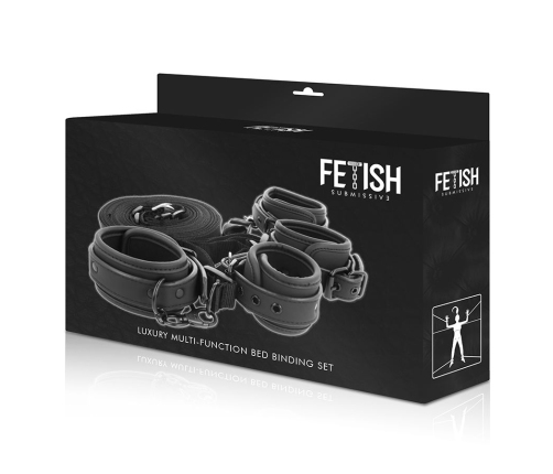FETISH SUBMISSIVE - SET OF HANDCUFFS AND TIES WITH NOPRENE LINING