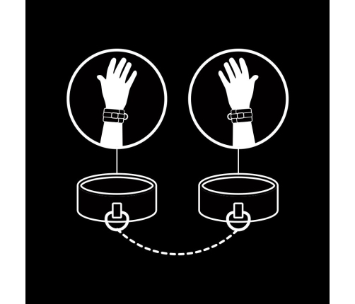 FETISH SUBMISSIVE - VEGAN LEATHER HANDCUFFS WITH NOPRENE LINING